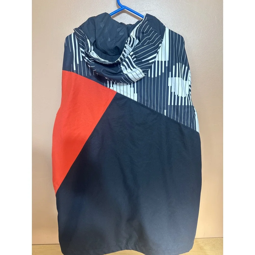 Nike 6.0 Piano Piano by Akroe Hooded Snowboard Jacket Black Orange White Mens XL
